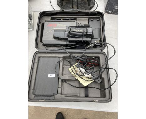 A PANASONIC M3 VHS MOVIE CAMERA COMPLETE WITH CASE 