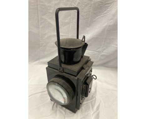 A VINTAGE RAILWAY LAMP MARKED BR 