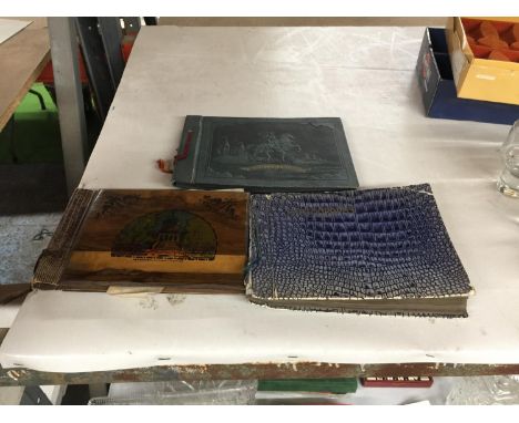 THREE VINTAGE PHOTOGRAPH ALBUMS WITH PHOTOS OF HOLIDAYS CRUISING, ETC 