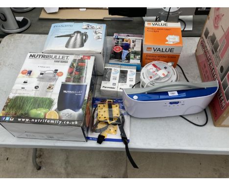 A FELLOWS COSMIC A4 LAMINATOR, MAGIC FLY SCREEN, EXTENSION CABLE, TWO PANASONIC 3D GLASSES, PRO ACTION FLOOR CLEANER AND A NU