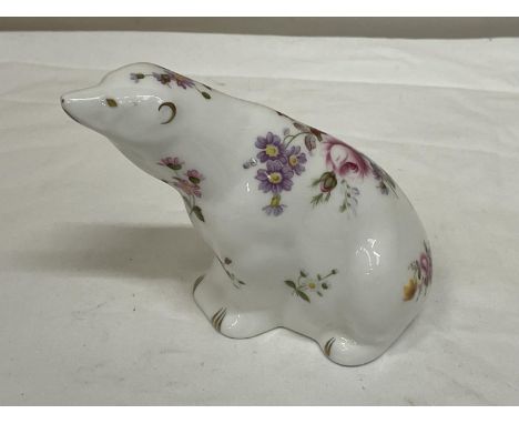 A ROYAL CROWN DERBY POISES POLAR BEAR FIRST 