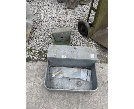 A GALVANISED DRINKING TROUGH AND FURTHER DRINKING TROUGH 