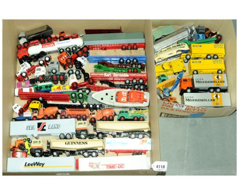 A unboxed group to include models &amp; parts with manufacturers such as Corgi, Matchbox, Conrad, Lion Car plus others simila