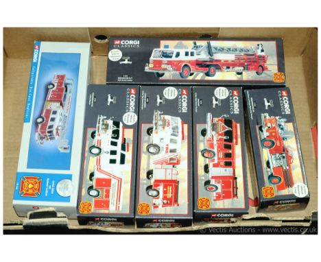 Corgi a boxed Fire Service group to include 52204 E-One Rescue 'Washington DC', 51802 ALF Aerial Ladder 'Rochester N.Y.', 549