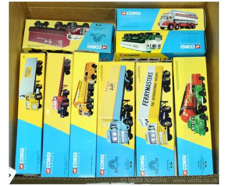 Corgi a boxed group to include 13701 Foden S21 'Mickey Mouse' Cylindrical Tanker 'Arrow Bulk Carriers Ltd', 21301 AEC Box Tra