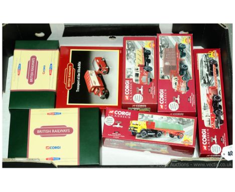 Corgi a boxed British Railways group to include CC11606 Albion Reiver Platform Lorry &amp; Tank Container Load, 20301 Bedford