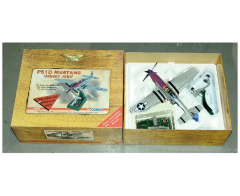 Corgi Aviation Archive (Deluxe Series) - a boxed 1/32 Scale AA34406 a P51D Mustang 'Jersey Jerk' (fully working model with au