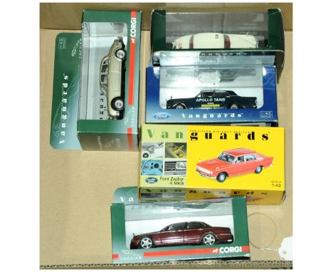 Corgi / Lledo / Vanguards a group to include VA08404 Jaguar Rally Car; VA04606 Ford Zephyr "Apollo Taxis" plus others - condi