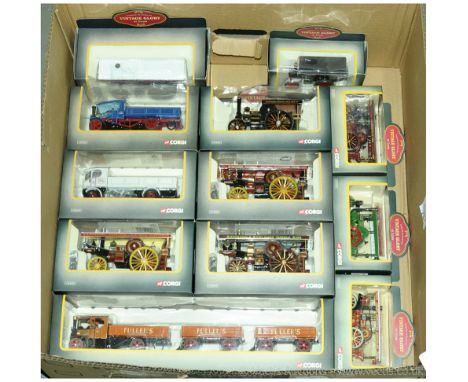 Corgi - a boxed group (Vintage Glory Of Steam) which are all presented in window boxes to include CC20205 a Foden Dropside wi