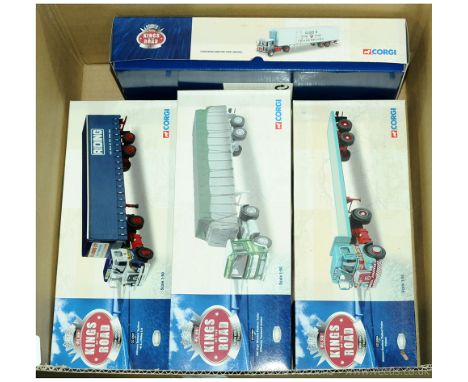 Corgi a boxed Kings of the Road group to include CC12501 Atkinson Borderer Tautliner 'W &amp; J Riding Ltd', CC10301 AEC Ergo