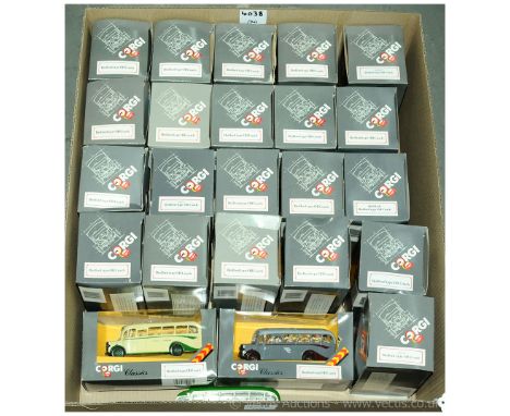 Corgi a boxed Bedford OB Coach group to include D949/13 Hants &amp; Sussex, D949/17 Greenslades Tours, D949/27 British Railwa