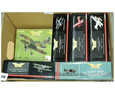 Corgi Aviation Archive - a boxed group of Military Bi-Planes to include AA38901 a Fokker DV11 "Hermann Goring" along with oth