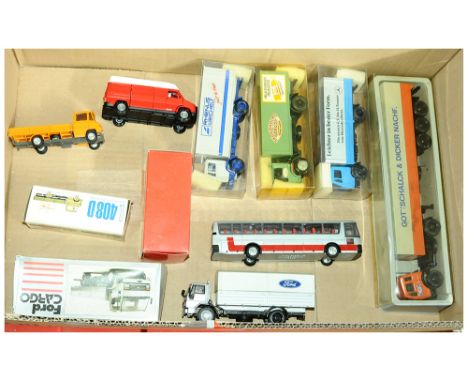 NZG a boxed mainly group to include 310 Ducato Fiat Transporter, 219 Ford Cargo Truck, Mercedes-Benz L408D/508D plus others s