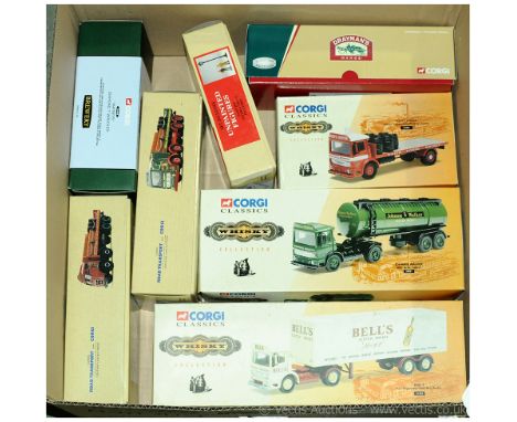 Corgi a boxed group to include 21303 AEC Ergomatic with Box Trailer 'Bell's', 55608 Diamond T Wrecker 'Watneys', 25401 Leylan