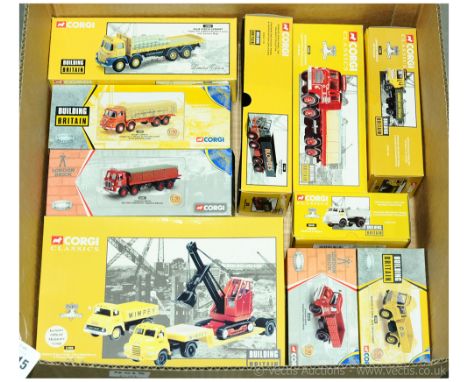 Corgi a boxed London Brick &amp; Building Britain group to include 20401 Bedford S Tipper 'Laing', 13904 Foden S21 8 Wheel Pl