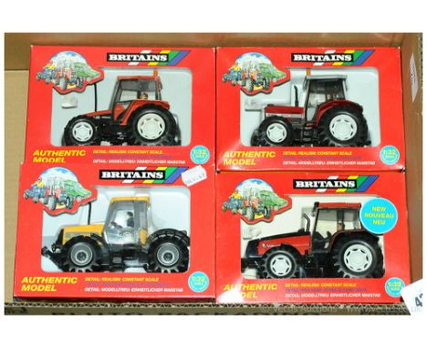 Britains - a boxed group of 1/32 Scale Tractor Models to include 9491 a Massey Ferguson MF6180 Tractor, #9489, #9440 &amp; #9