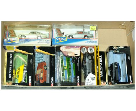 Corgi a boxed TV related James Bond 007 group which includes 94060 Aston Martin complete with badge, CC06101 "Live &amp; Let 
