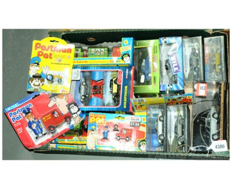 Corgi a boxed and card TV related group comprising of Postman Pat models, James Bond 007 models and similar TV related items 