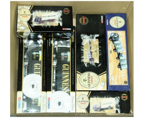Corgi a boxed "Guinness" group to include; 22302 Leyland Super Comet Trailer &amp; Vats; 76403 Scania Curtainside, along with