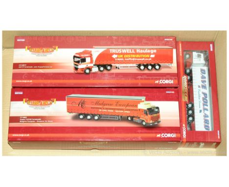Corgi a boxed Truck group to include CC13617 DAF CF Curtainside 'John Truswell &amp; Sons Ltd', CC14803 Scania 113/143 Curtai