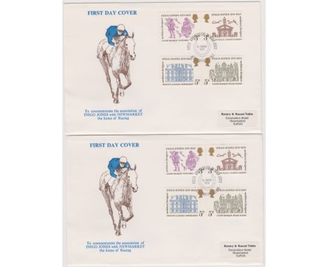 Great Britain 1973 (15 Aug) Inigo Jones official Newmarket Rotary and Round Table FDC with H/S to commemorate the association