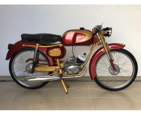Super rare Atala 'Golden Arrow'.49cc type P-3 Minarelli two-stroke single producing just over 1 bhpFinished in a striking red