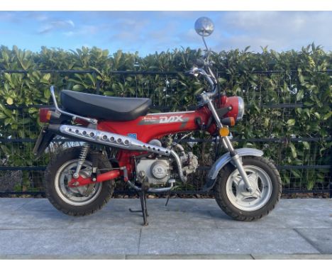 A fun monkey bike offered without reserve.A Jincheng replica of the Honda Dax ST-90Finished with Dax decalsRoad registered bu