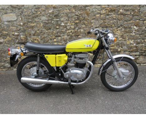 Fastidiously restored, matching numbers BSA A65 Lightning with only 11 miles since completion.Post-facelift, 'oil in the fram