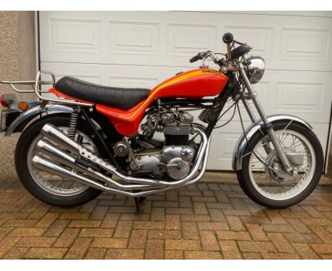 A well-finished and presentable replica of the topical Craig Vetter-designed triple.An original, matching numbers T150 Triple