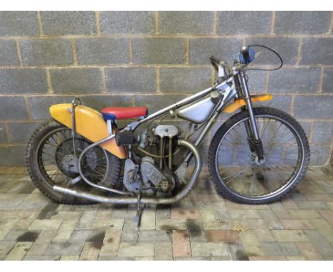 Mk 2 Rotrax Speedway bike fitted with a JAP 84S short stroke, single-cylinder 500cc engine..Part of the late Dennis Bagshaw C