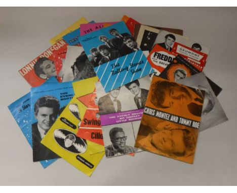 A collection of various concert programmes including The Rolling Stones Show, Gaumont Theatre, Corporation Street, Taunton, 2