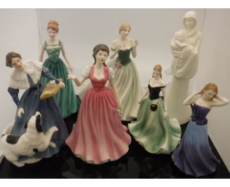 A collection of Royal Doulton figurines "Sweet Music" HN4302, "Jane Eyre", limited edition No'd. 768/3500, "Andrea" HN4584 an