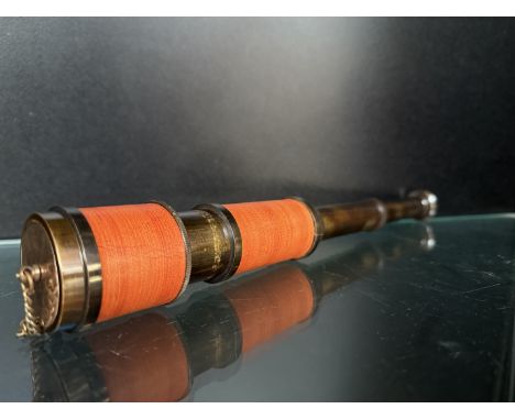 Leather & brass telescope 