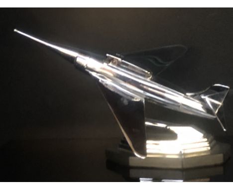 Chrome 1950's aeroplane lighter