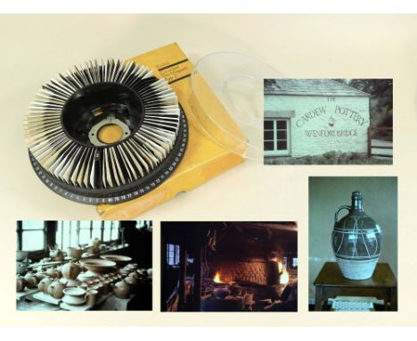 COLOUR SLIDES: MISCELLANEOUS.A Kodak Carousel Magazine full of various colour slides featuring Michael Cardew, examples of hi