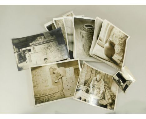 PHOTOGRAPHS: MICHAEL CARDEW.Two photographs of Michael Cardew at Wenford Bridge (1941), one of the Wenford kiln in the 1960s 