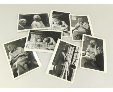 PHOTOGRAPHS: MICHAEL CARDEW.Seven photographs of Michael Cardew at Wenford Bridge including one with Mariel Cardew.
