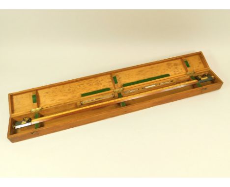 BEAM COMPASS. An early 20th century Houghton-Butcher beam compass set, No.1589.