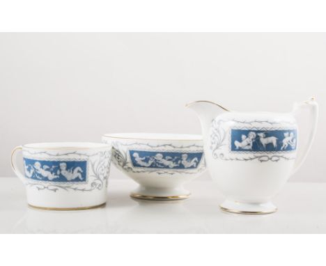 Coalport bone china tea service, "Revelry" pattern, together with tea plates and cake plates.