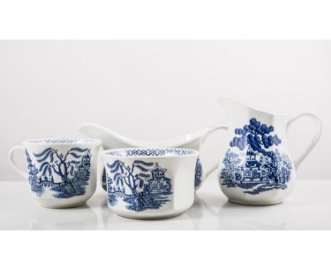 Meakin Willow Ironstone table service, including dinner, tea and breakfast ware.