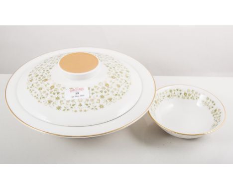 Royal Doulton fine china table service,  "Westfield" pattern, including tureens, dinner plates, dessert plates, tea plates an