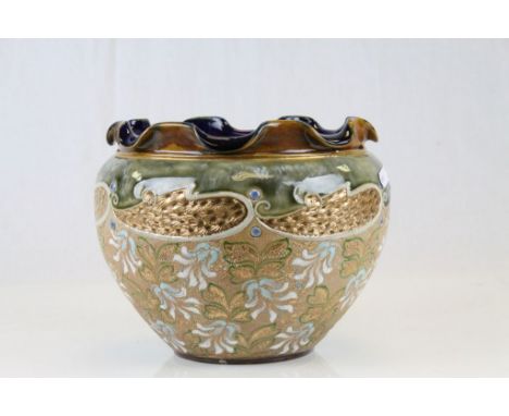 Royal Doulton ceramic Jardiniere with floral design