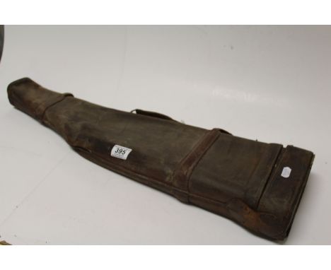 A vintage leather gun case.