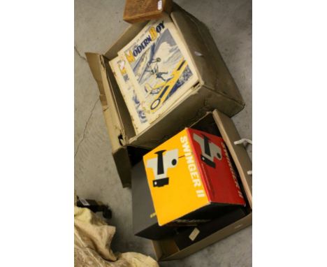 Quantity of ' The Modern Boy ' Comics dating from 1930's, Boxed Polaroid Swinger II Camera, Cased Binoculars plus other Vinta