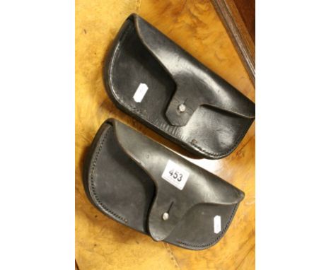 Pair of Vintage Leather Fireman's Axe Cases
