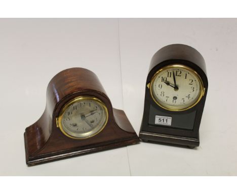 Westminster Chime Mantle Clock, another Mantle Clock, Three Mantle Clocks for Spares and Repairs plus a Wall Clock