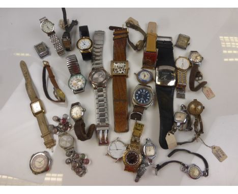 Assorted ladies and gents vintage wristwatches to include Rotary, Timex, Louis Valentin, highstreet brands etc