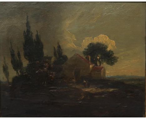 MANNER OF RICHARD WILSON&nbsp;Landscape, oil on panel, 17 x 21cm Condition Report:Available upon request