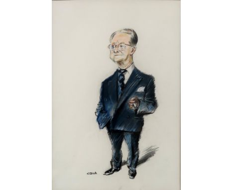 EMILIO COIA (SCOTTISH 1911-1997) PORTRAIT OF ERIC DE BANZIE Pastel, signed lower left, 53 x 35 cm Condition Report:Available 