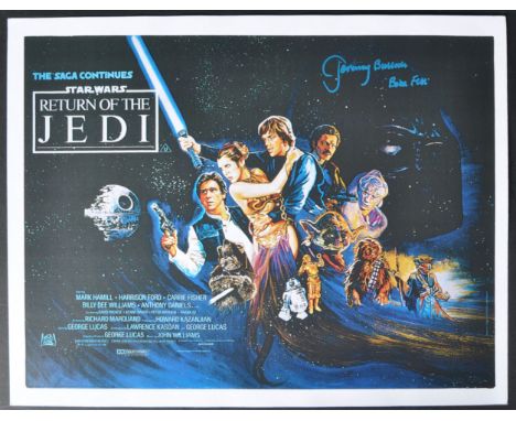 Estate of Jeremy Bulloch - Jeremy Bulloch (1945-2020) - autographed reproduction Return Of The Jedi mini-poster based on the 